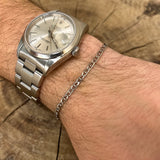 Men's bracelet in 925 silver oxidized matte marine mesh