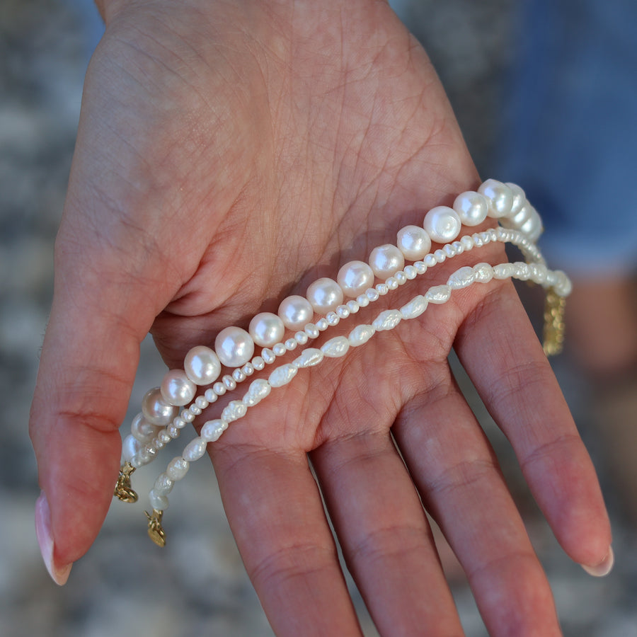 Bracelet perles de culture rondes