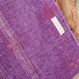 Large purple kantha pouch