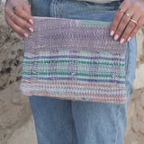 Large striped kantha pouch 