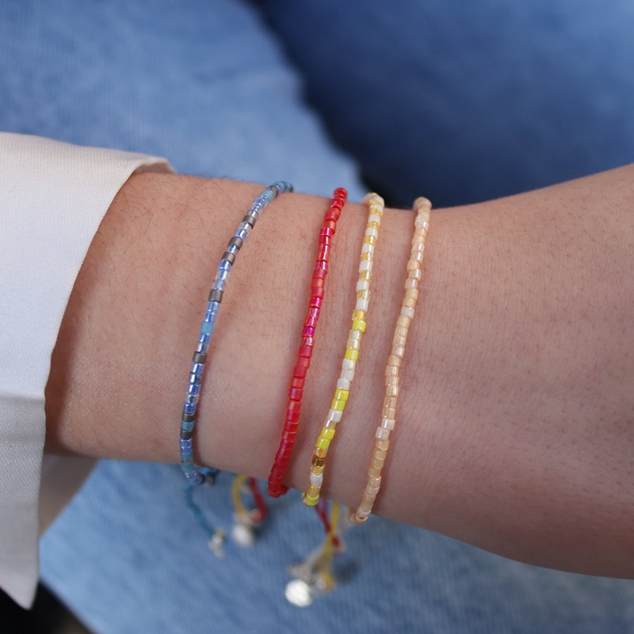Bracelet cordon perles miyuki colorées