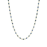 Collier doré Santa Maria en Lapis Lazulis 60 cm