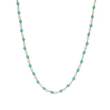 Collier doré Santa Maria en Turquoise 38cm