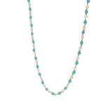 Collier doré Santa Maria en Turquoise 38cm