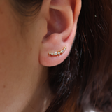 Bijou d'oreille doré ear cuff et zircons