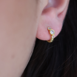 Mini créole dorée trilogie zircons
