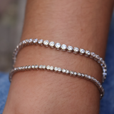 925 silver tennis bracelet and 2mm zircons