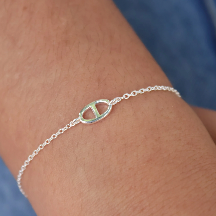 Bracelet argent 925 petit maillon ancre