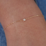 Bracelet or étoile diamants