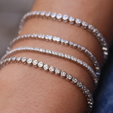 925 silver tennis bracelet and 2mm zircons