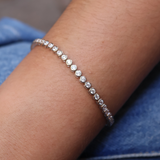 925 silver tennis bracelet and 2.5mm zircons