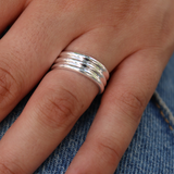 Triple ring in 925 silver