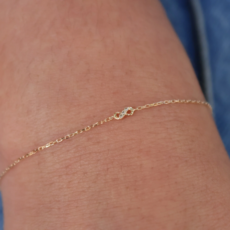 Bracelet or et infini diamants