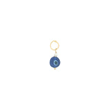 Charms doré oeil bleu avec perle de culture