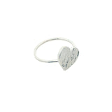 Bague argent 925 coeur martelé