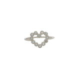 925 silver ring with zircon heart