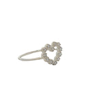 925 silver ring with zircon heart