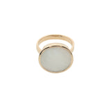 Bague chevalière dorée pierre de lune