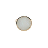 Bague chevalière dorée pierre de lune