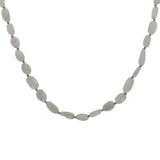 Collier doré pierres de lune ovales et perles dorées 60 cm