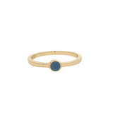 Thin round stone ring