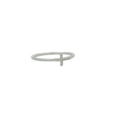 Cross and white zircons ring