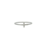 Cross and white zircons ring