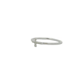 Cross and white zircons ring