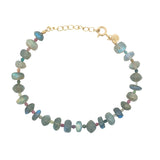 Faceted stone duo bracelet