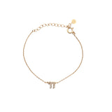 Bracelet doré Hai avec zircons