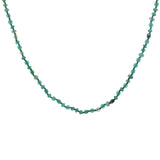 Collier doré mix perles vertes et noeuds verts 75 cm
