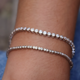 Bracelet tennis argent 925 et zircons 1,5mm