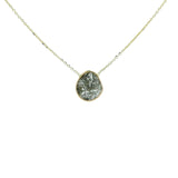 Organic Diamond Slice Choker Necklace