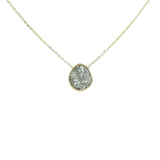 Organic Diamond Slice Choker Necklace