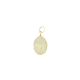 Charms doré scarabée taillé dans du quartz citron avec fil doré