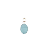 Charms doré scarabée taillé dans de la topaze bleue avec fil doré