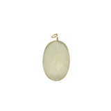 Charms doré quartz citron ovale avec fil doré