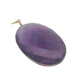Charms doré améthyste ovale avec fil doré