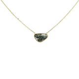 Organic Diamond Slice Choker Necklace