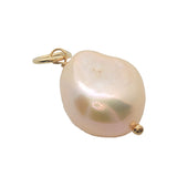 Charms doré perle de culture rose