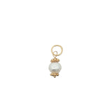 Charms doré petite perle de culture et couronnes dorées