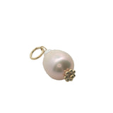 Charms doré deux perles de culture