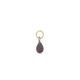 Charms doré tourmaline rose en goutte