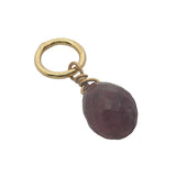 Charms doré tourmaline rose en goutte