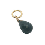 Charms doré goutte en onyx noire