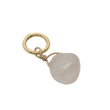 Charms doré quartz rose en goutte