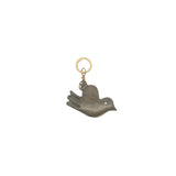 Charms doré colombe taillée dans du quartz fumé