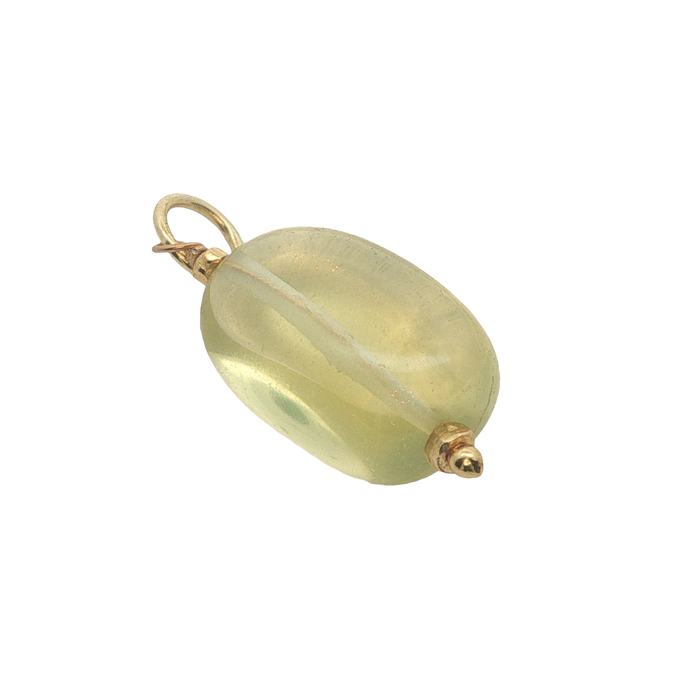 Charms doré prehnite lisse