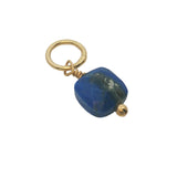 Charms doré lapis lazulis taillée en carré