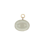 Charms doré oeil gravé sur médaille en quartz citron avec fil doré